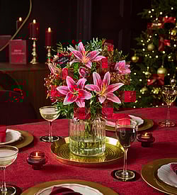 white artificial poinsettias