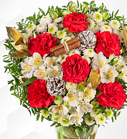 large artificial poinsettia flowers