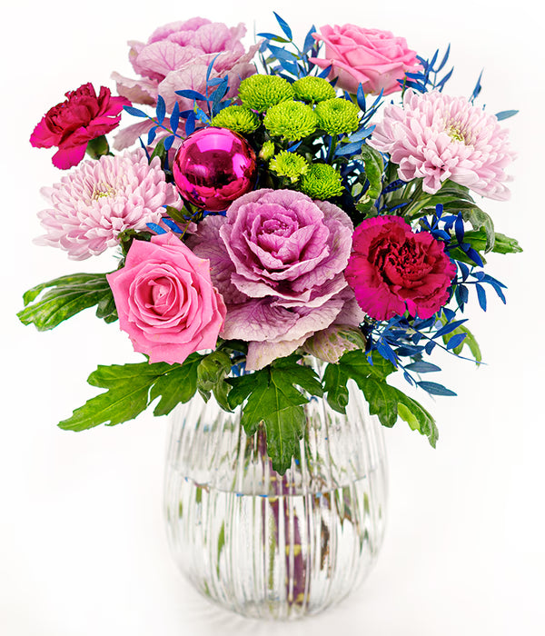 christmas flower basket